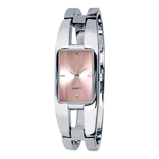 Women's Square Dial Changing Color Bracelet Bangle Quartz Fashion Wrist Watch