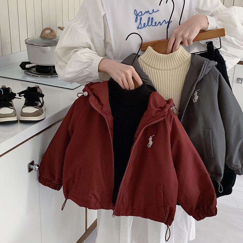 Kino Winter Boys' Three-Proof Cotton Jacket: Korean Style Thickened Hooded Coat for Children.