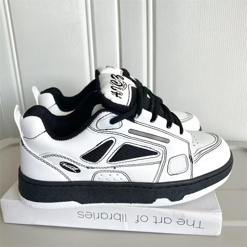 Guochao INS Suede Patchwork Retro Men's Ulzzang Lightweight Trendy Skate Shoes