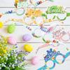 12pcs Easter Party Glasses Easter Glasses Easter Photo Booth Props Paper Funny Easter Party Decorations Easter Egg Birthday Gift