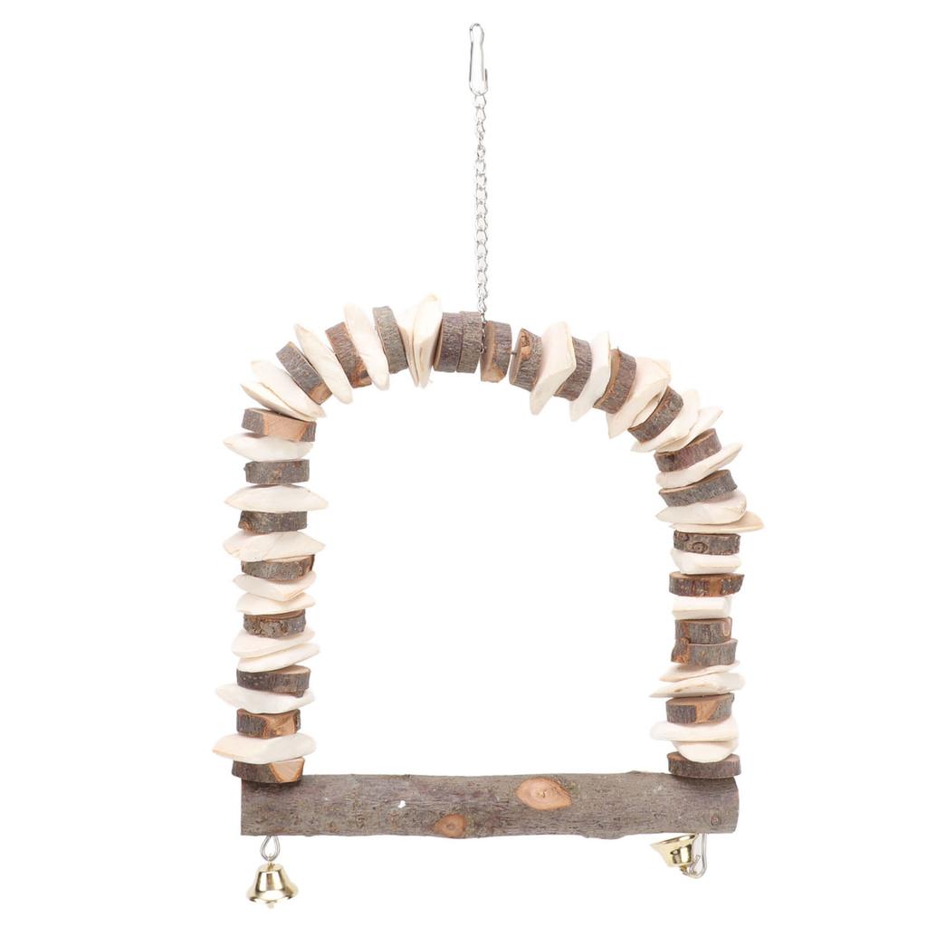 Bird Swing Toy Hanging Swing Perch Stand for Small Parakeets Parrots Birds and CockusesL