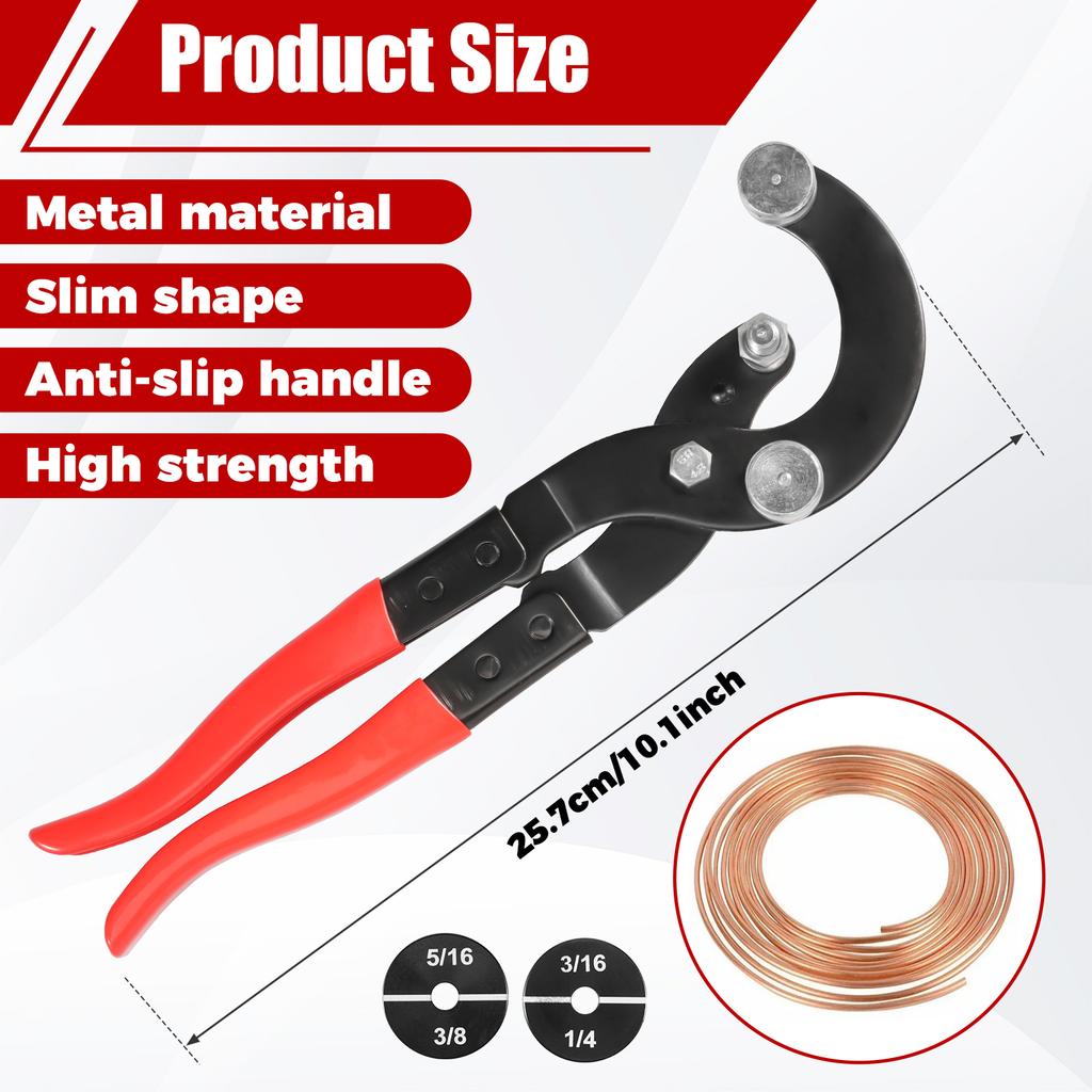 Brake Pipe Bender Tube Bender Pliers 3/16 inch 1/4 inch 5/16 inch 3/8 inch Manual Brake Tool Line Bender Hand Tool