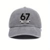 New SIX SEVEN printed baseball cap women's washed retro baseball cap autumn and winter cap