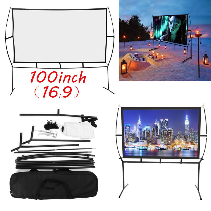 Buy Projector Screen With Stand 100inch Projector Curtain With Stand