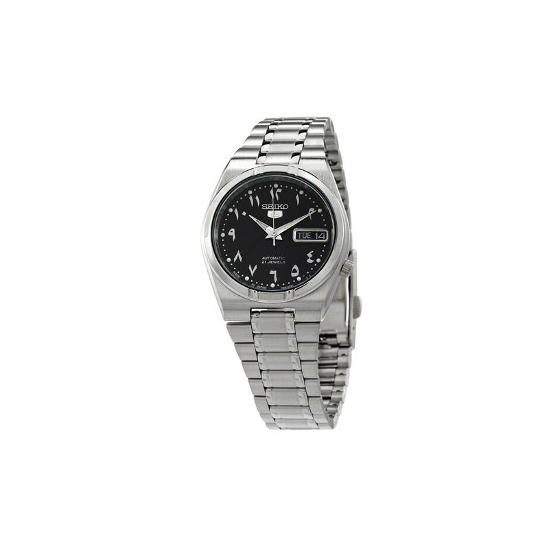 

SEIKO 30 meters waterproof Automatic Steel Strap 34mm men s watch black dial SNK063J5 чорний