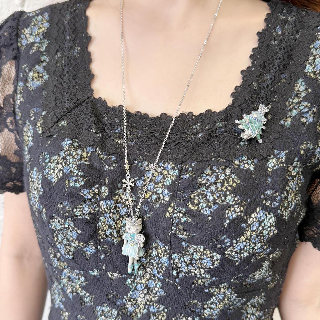 Ballerina Cat Motif Necklace SAMN204565XB [Anna Sui]