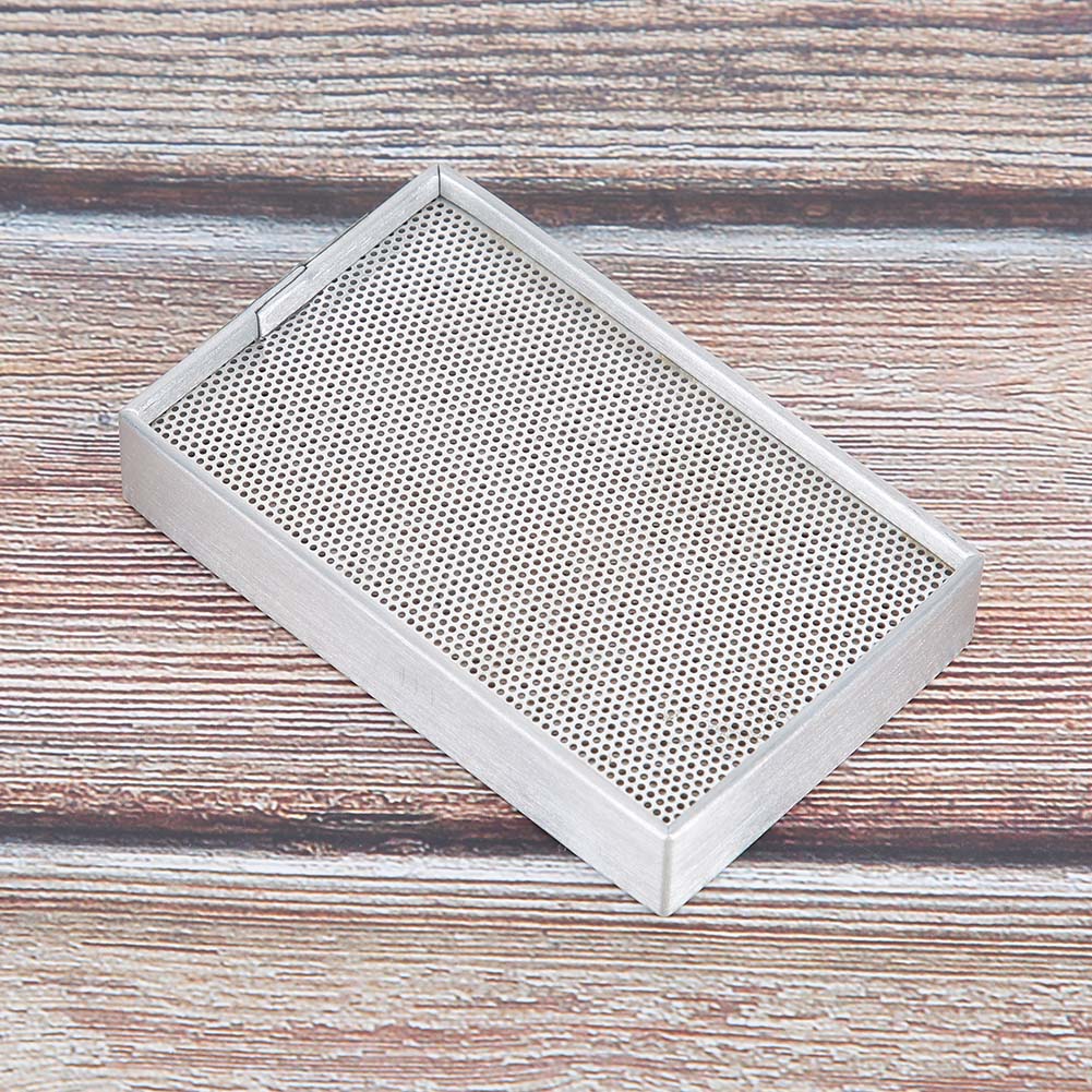 Uhrenteile Aufbewahrungstablett Aluminiumrahmen Stahlnetz Reinigungswerkzeug Organizer Trockenplatte