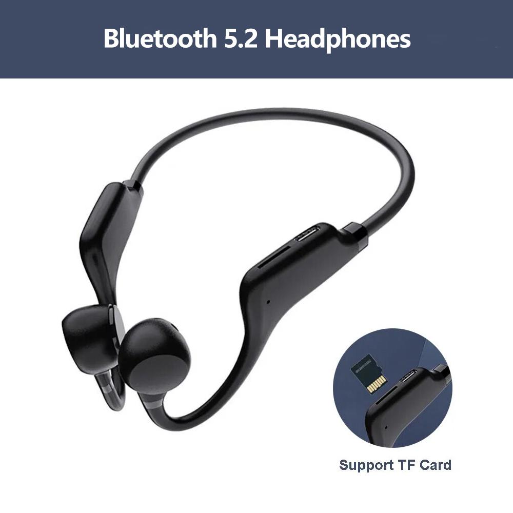 

Bluetooth 5.2 Наушники Беспроводные спортивные наушники Поддержка TF-карты Шумоподавление Hi-Fi стерео гарнитуры с шейным ободом и микрофоном