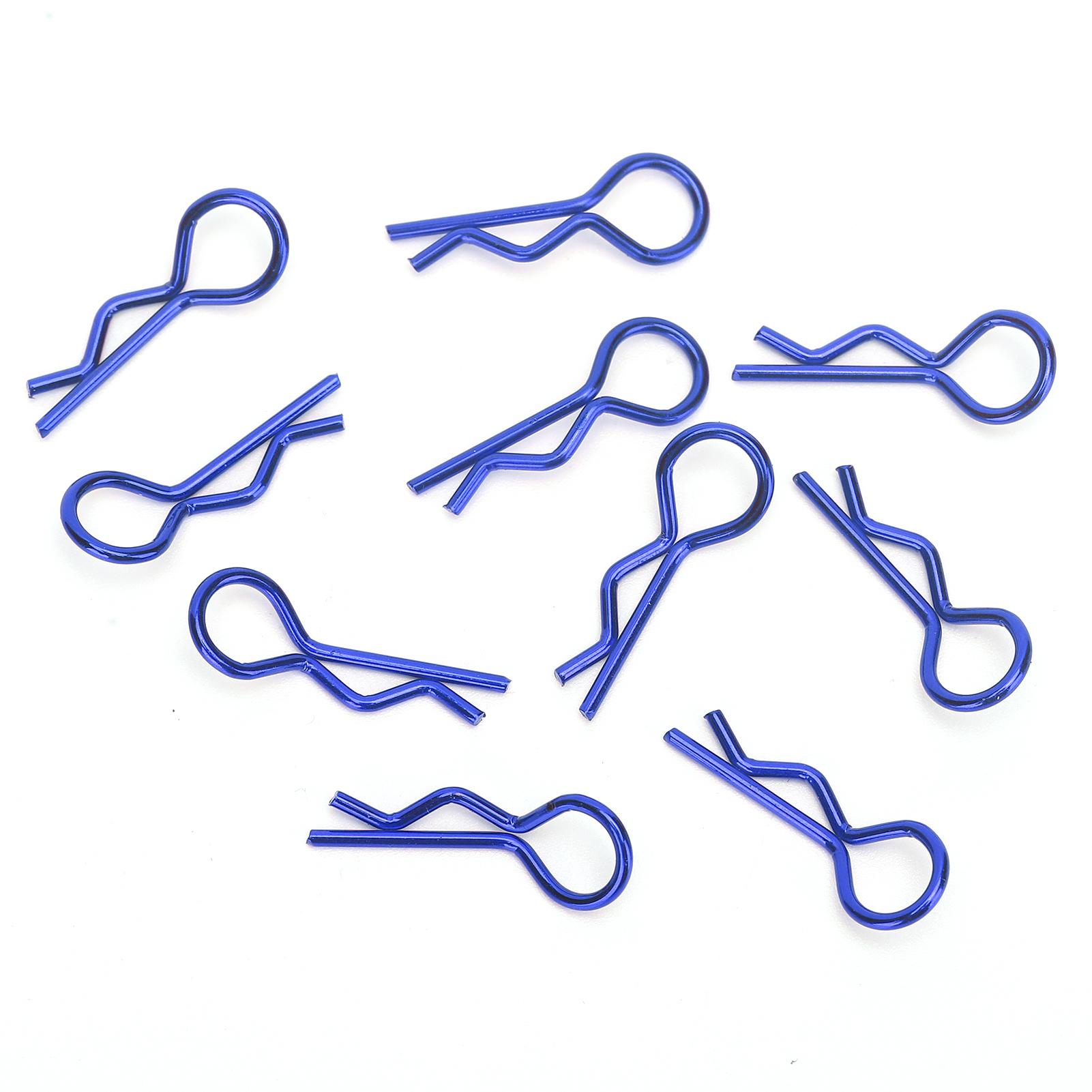 

10Pcs RC Car Shell Clip RShape Metal Body Clips Pins for 1 5 1 6 1 8 1 10 RC Car Blue синий