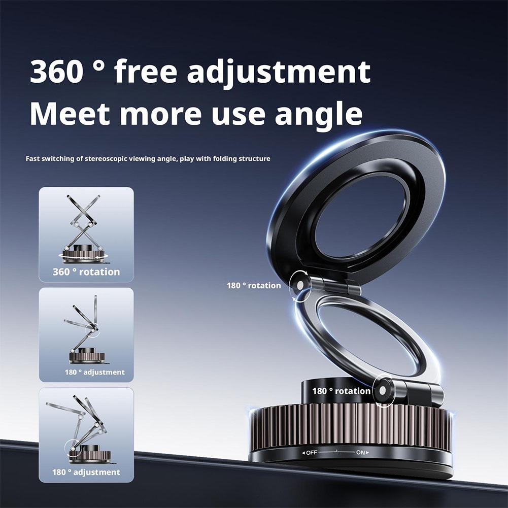 Suporte Universal de Adsorção Magnética Suporte de Telefone para Carro Suporte Magnético Ventosa a Vácuo Dobrável Giratório Suporte de Navegação