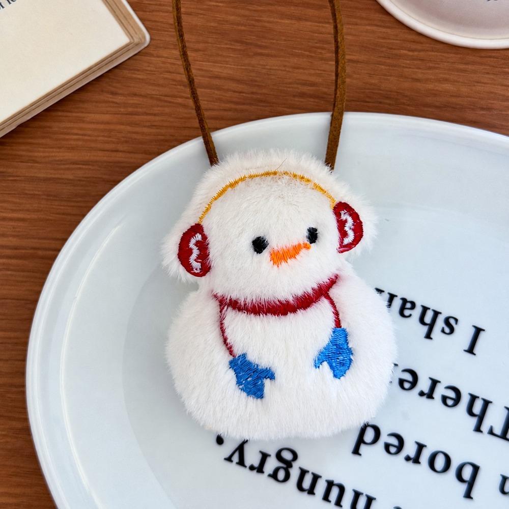 4PCS Anti-Lost Design Plush Keychain Handbag Pendant Santa Claus Pendant  Xmas Gift