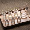 6/5/4/3/2/1 Stück Schnapsglas-Set 25 ml Spirituosengläser Mini-Weinglas Glas Vergoldeter Rand Glas Weindispenser Goldener Rand Kreatives Glas