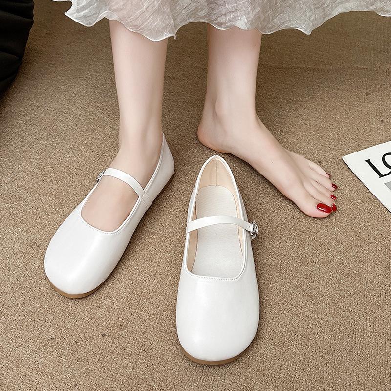 Flat-bottomed Mary Jane single shoes women's ins tide 2025 spring and autumn new Korean version versatile student flat-bottomed Doudou grandma shoes