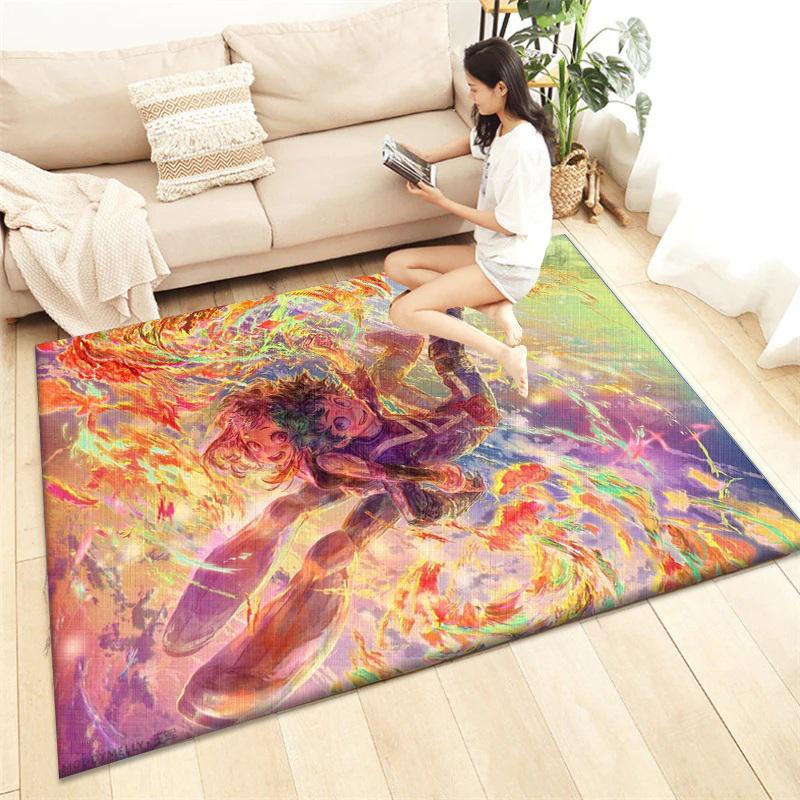 My Hero HD Printed Carpet Living Room Home Decor Sofa Table Rug Anti Slip Chair Cushion Lounge Mat Picnic Camping  Art