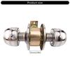 Zinc Alloy Round Door Knobs Knobset Entrance Lock Interior Door Handles for Hallway, Closet, Bathroom Easy To Install