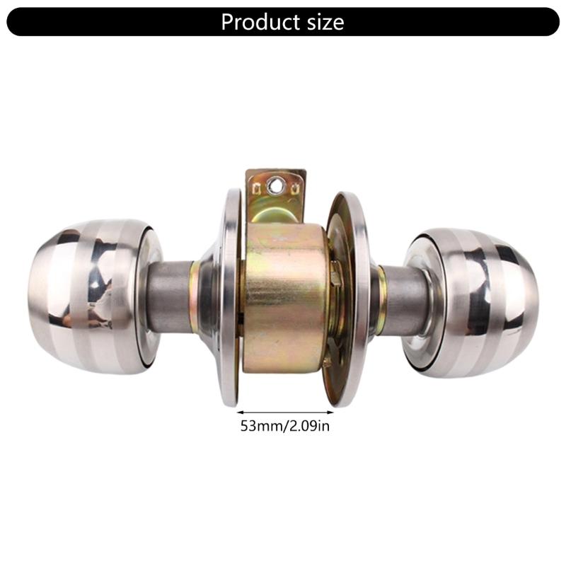 Zinc Alloy Round Door Knobs Knobset Entrance Lock Interior Door Handles for Hallway, Closet, Bathroom Easy To Install