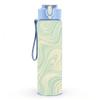 1PC Light Mint Swirl Marble Texture Print 750ml Color Plastic Sports Water Bottle Leakproof Flip Straw Lid Suitable for Sports Office Home Use