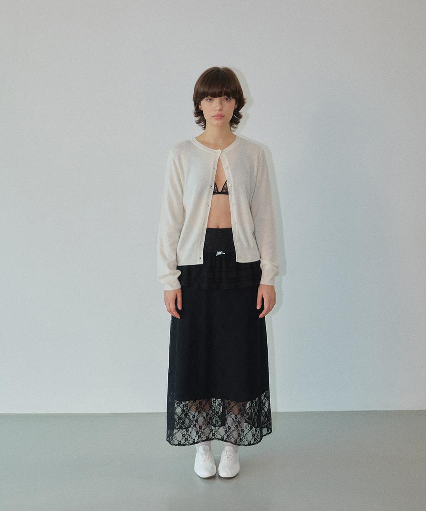 Wove Moment Daisy Layered Maxi Skirt Black Wbdfsk002Bk