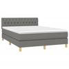 3140858 vidaXL Divan Bed with Mattress Dark Grey 140x200cm Fabric