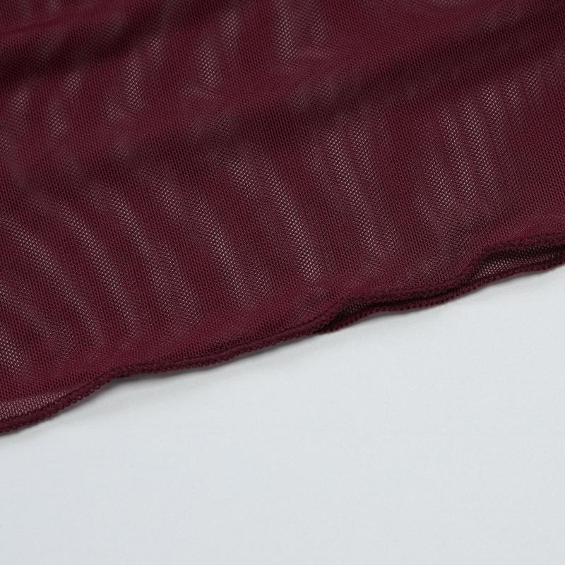 European and American Sexy Mesh Patchwork Slit Strapless Fashionable Slim Fit Dress for Women