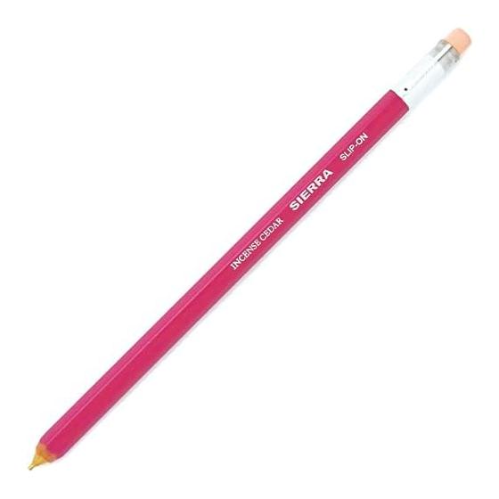 Slip-On Wooden Mechanical Pencil L Pink B-WSP-2801, Pencil-Style with Eraser, 0.5mm Lead, Made in Japan, Wooden Barrel, Wood Grain Warmth, Pencil