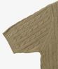 TOFFEE Classic Cable Round Neck Half Knit (Khaki Beige)