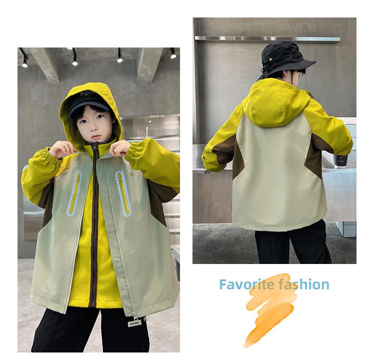 Boys' Hooded Assault Suit 2025 Autumn New Clothes, Children's Three In One Jacket, Big Children's Spring and Autumn Top Trend