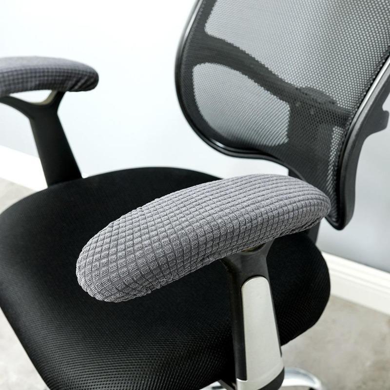 1 Pair Non Slip Polyester Chair Armrest Pads Comfortable Elbow Support Covers For Home Office Chairs Breathable Sleeves