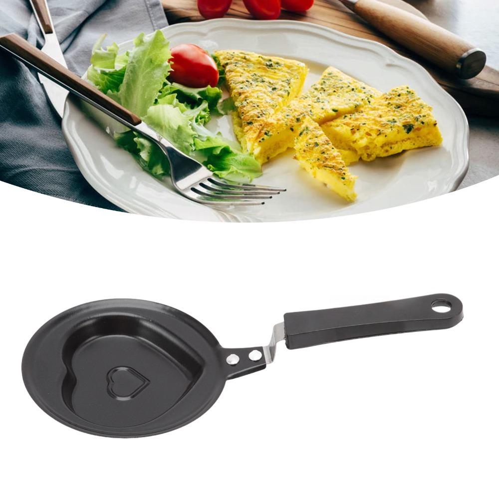Black Mini Egg Frying Pan Cast Iron Omelette Pan Durable Frying Pan Breakfast Cooking Style 1