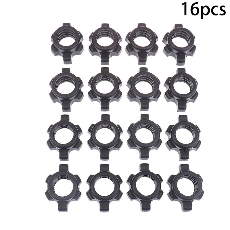 8/16Pcs Barbell Dumbbell Hexagonal Nut Fixing Accessories Home Gym Fitness Equipment Rod Screw Screw Collar Clamp