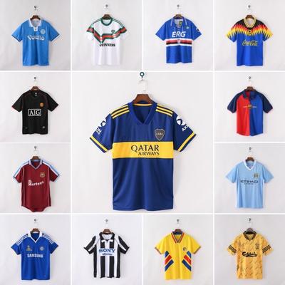 Retro Vintage Fotbalové Dresy Klasické Fotbalové Košile AC Milán Boca Juniors Parma Neapol Fiorentina Arsenal Domácí Venkovní Sady