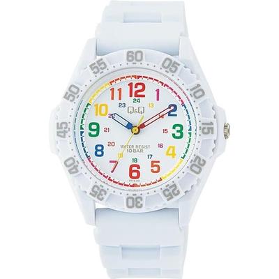 Citizen Water Resistant To 10 White Q&Q VR78-001 Men's Watch, ATM,