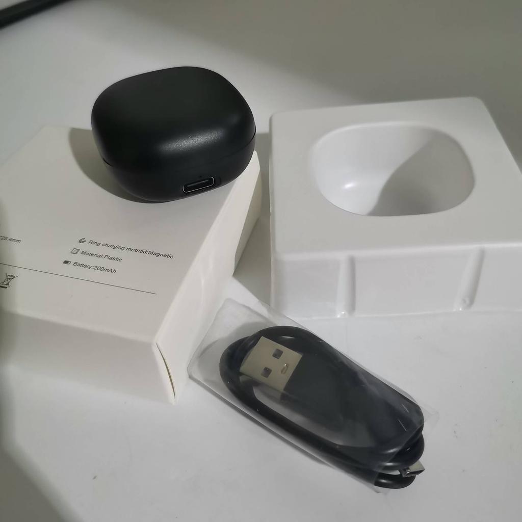 Charging Case For R02 R03 R06 R08 R09 Smart Ring Charging Box Cable 200mAh Wireless Charger Case Type-C Replacement Charger Case