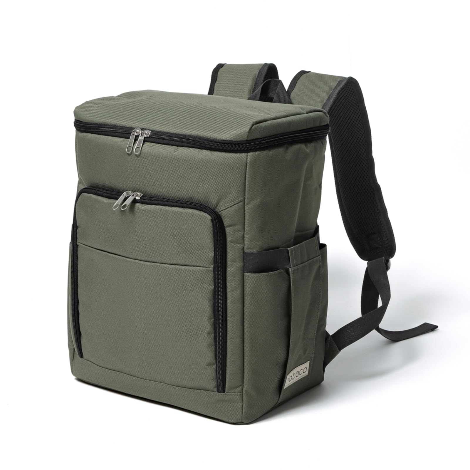 

rioboca Insulated Cooler for Camping Backpack-style Bag, 22L, Shopping, BBQ, (Green) зелений
