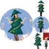 Fantasia de Role Play de Árvore de Natal Para Crianças Roupa Festiva Para Apresentações de Natal