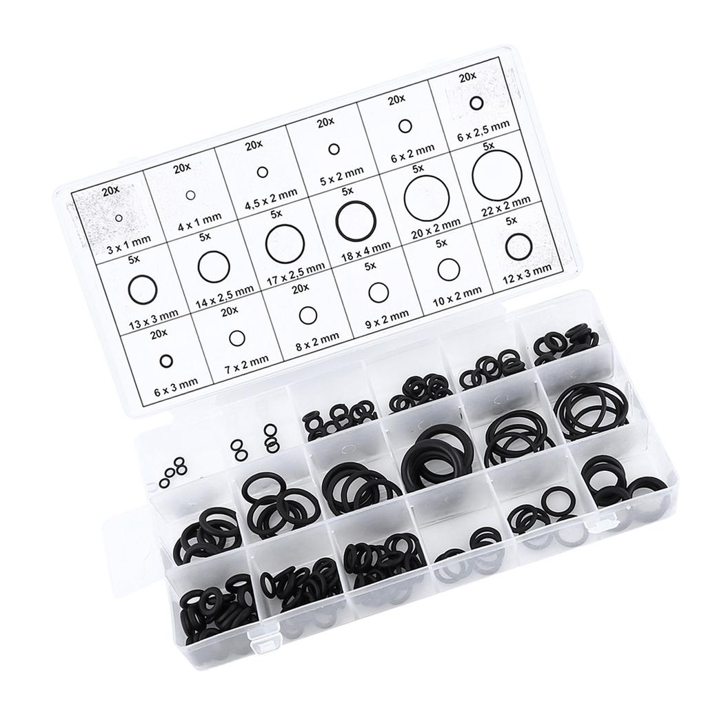 225pcs Assorted Rubber O Ring Washer Seals Gasket Assortment Set for Car