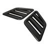 2 Pcs Engine Hood Air Vent Cover ABS Front Upper Bonnet Hood Air Outlet Grille Replacement for Ford Carbon Fiber Style