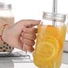 1/2PC 450/650/750ml Mason Jar Mugs with Handles Glass Bottle Juice Drink Clear Glass Water Bottle With Cover Straw Drinkware Cup