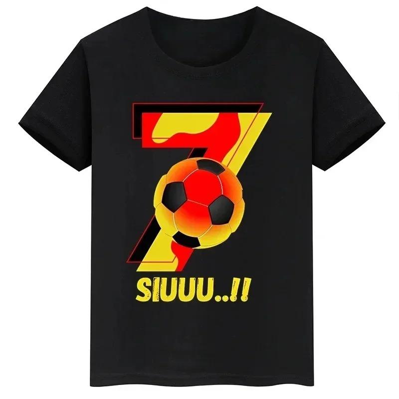 Stylish Black Cristiano Ronaldo Abstract Colorful Portrait Football Graphic Casual Cotton Short-Sleeve T-Shirt
