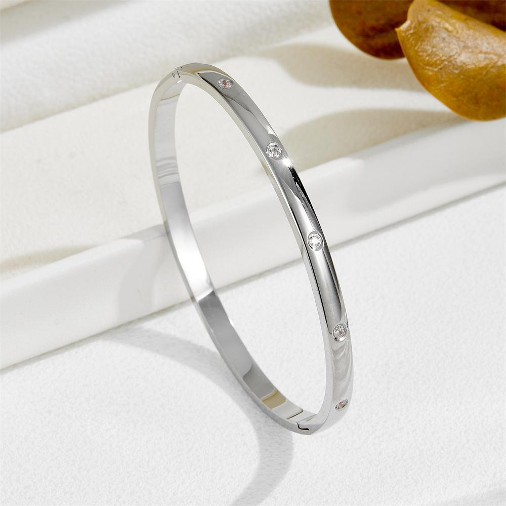 2026 Personalized Diamond-encrusted Diamond Bracelet, Simple European and American Ins Style High-end Niche Fashion Jewelry