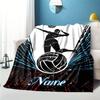 Female Volleyball Player Customize Your Name Blanket Used For Chair Office Sofa Bed Camping Soft And Warm Giving Friends And Relatives Birthday