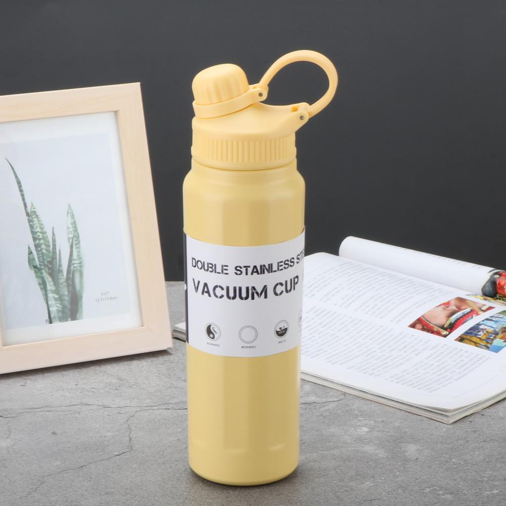 Fashion Macaron Smart Sports Water Cup Large Capacity Thermos Cup Student Kettle Outdoor Stainless Steel Thermos Cup