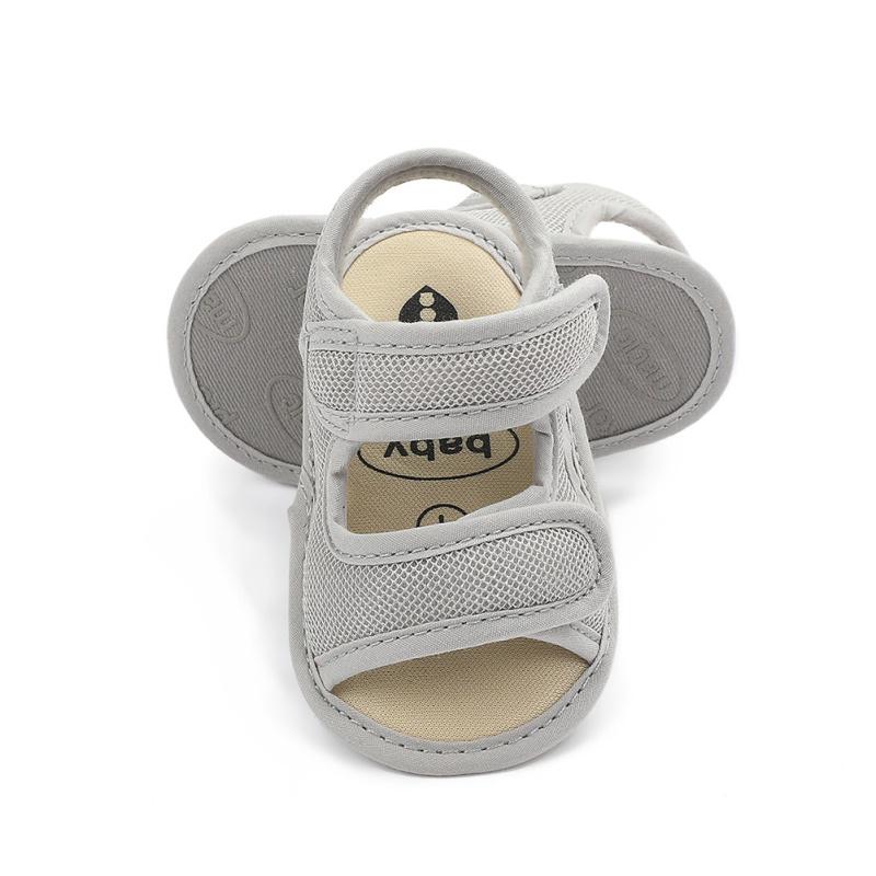 Baby Boys Girls Soild Summer Breathable Anti-Slip Shoes Sandals Toddler Soft Soled Shoes 0-18 Monthes