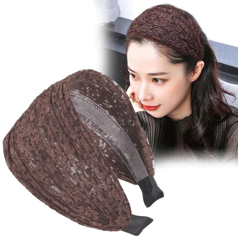 

Headband Female Versatile Non-slip Wide Hairband Headwear Hair Accessories хакі