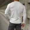 Men's Base Layer Long Sleeve T-Shirt Solid Color Casual Simple T-Shirt Top