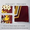 3pcs Washington Commanders Football Helmet Graphic Print Home Decor Bedding Set-Universal Three-Piece Suit for Bedroom, Guest Room, Living R