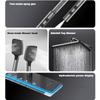 Set Doccia con Display Digitale Set Sistema Rubinetto Doccia Caldo Freddo Pulsante Piano Con Luce Ambientale Rubinetto Bagno Soffione
