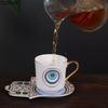 Tazza&sottotazza in Porcellana Dorata Mistica Tazza da Caffè Dipinta Creativa Tavola da Pranzo Tazze da Latte Tazza da Tè per il Pomeriggio Tazza per Succhi di Frutta