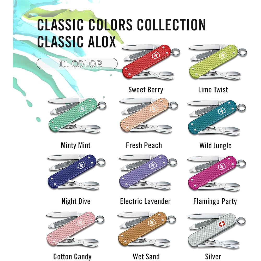 Victorinox Classic SD Alox Swiss Army Knife 5 Functions Compact Lightweight Multi-Tool