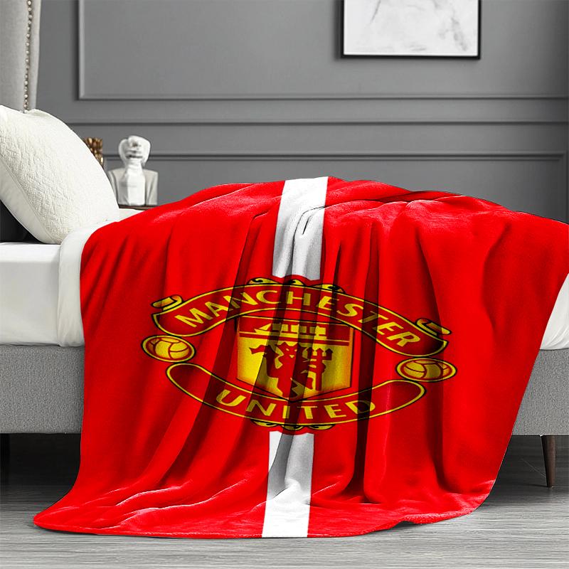 Manchester United F.C. Decke mit Aufdruck - Weich & Bequem, für Schlafzimmer, Reise, Sofa, Heimdekoration - Geburtstags-Weihnachtsgeschenk für Freunde